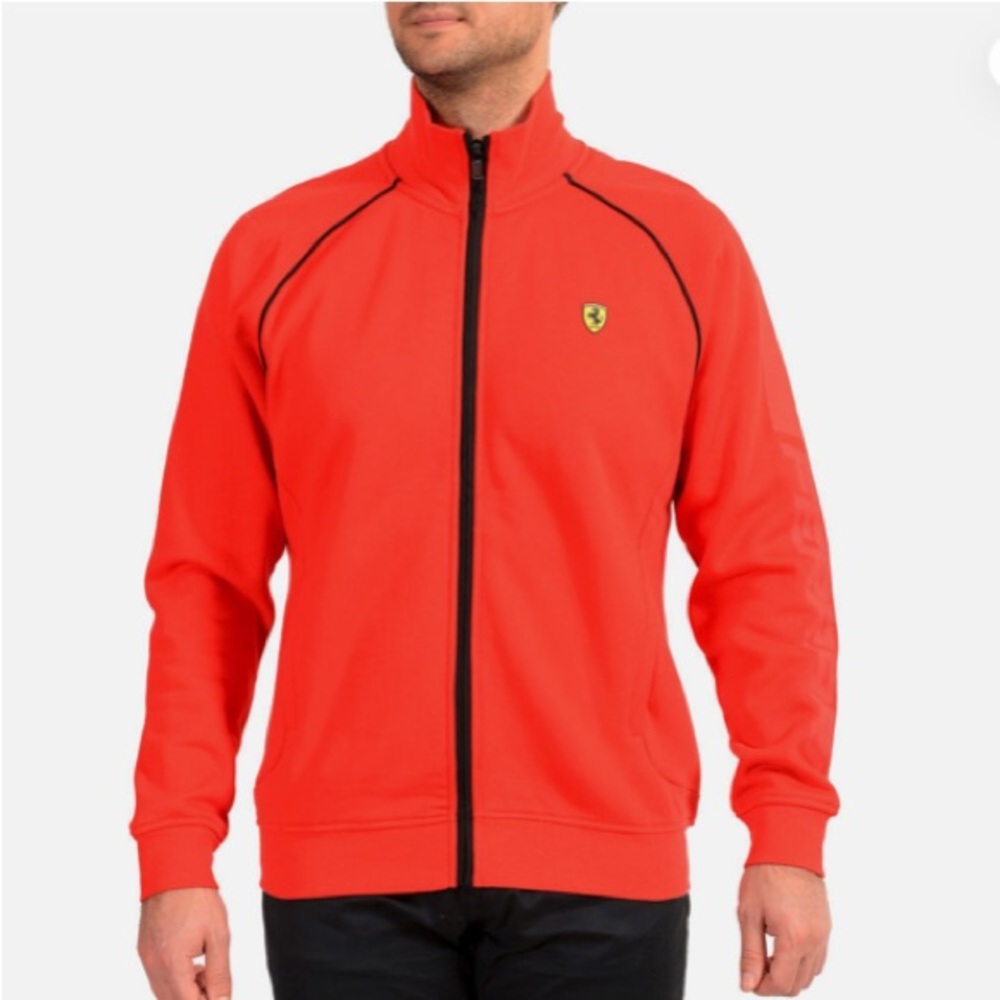 Men’s red Ferrari zip up sweater